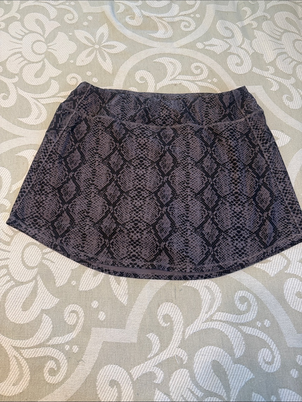 DSG Gray Snake-Print Circle Skirt